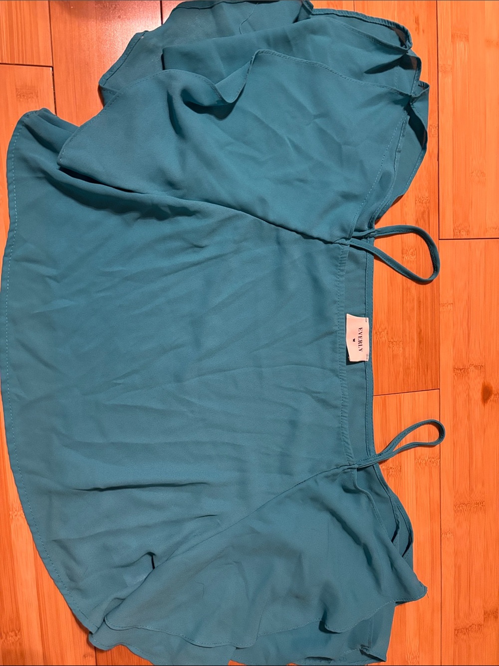 Turquoise Blue Lightweight Off-Shoulder Top